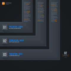 Dark futuristic web template. EPS10