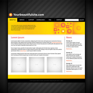Modern web site layout.