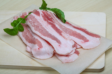 Raw bacon