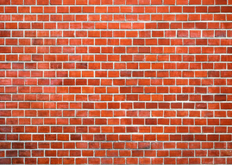 Background of red brick wall texture.