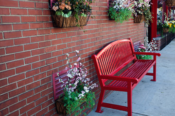 Red bench