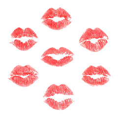 Vector lips prints set