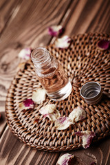 Spa still life with flower petals