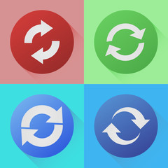 Refresh icon set. Vector illustration