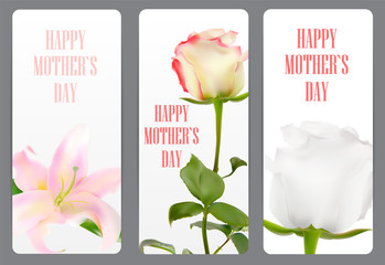 Happy Mother`s Day Poster Card Vector Illustration