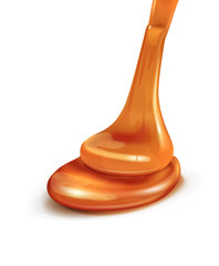 Vector element for design. Flow caramel / oil / honey