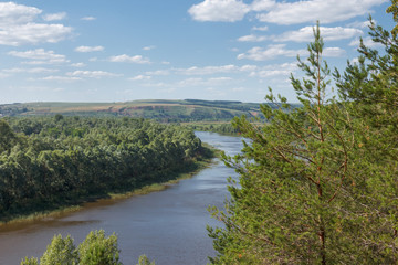 Summer landscape with a river from a high bank  © Igor Gorshkov