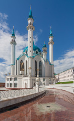 Fototapeta na wymiar Kul Sharif mosque in Kazan Kremlin summer day