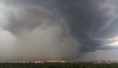 Impending storm over the city