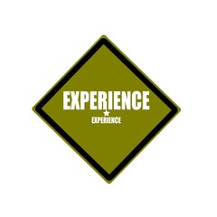 Obraz premium Experience white stamp text on green background