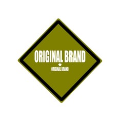 Obraz premium original brand white stamp text on green background