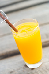 Orange juice glass