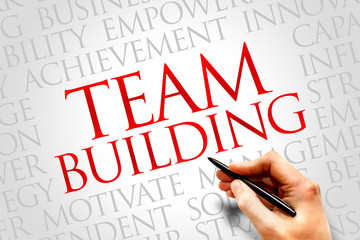Team Building word cloud, business concept