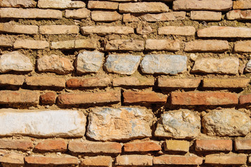 Rustic brick wall texture.