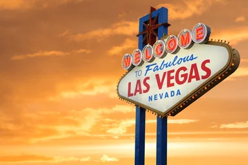 Foto auf Acrylglas Willkommen im fabelhaften Las Vegas Nevada Schild © somchaij