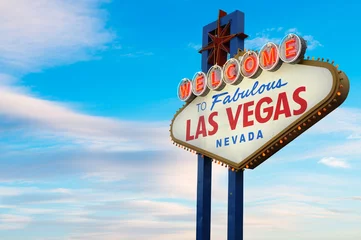 Foto op Canvas Welkom bij Fabulous Las Vegas Nevada Sign © somchaij