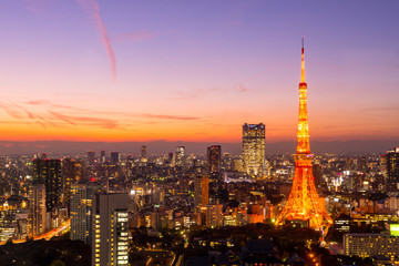 Panele Szklane  Tokyo Tower, Tokio, Japonia
