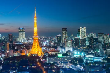 Fototapeten Tokyo Tower, Tokio, Japan © somchaij