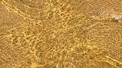 Shining ripples on the surface of water