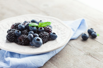 Fresh blueberries