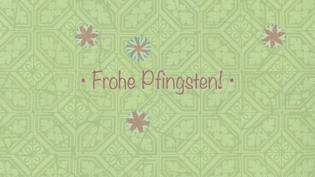 Frohe Pfingsten Schriftzug - Musterhintergrund