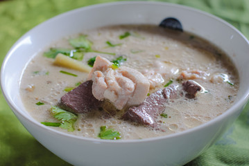 chicken in coconut milk soup Thai food