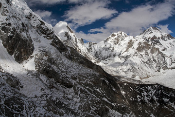 view of the Everest and Nuptse from Kala Patthar