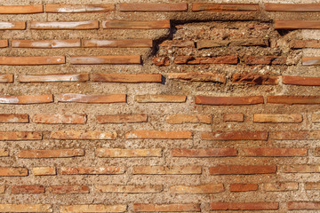 Rustic brick wall texture.