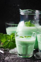 Italian traditional milk with mint