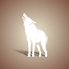 Naklejka premium Wolf silhouette