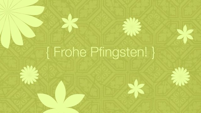 Frohe Pfingsten Schriftzug - Muster