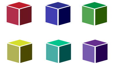vector and logo of a colored cube