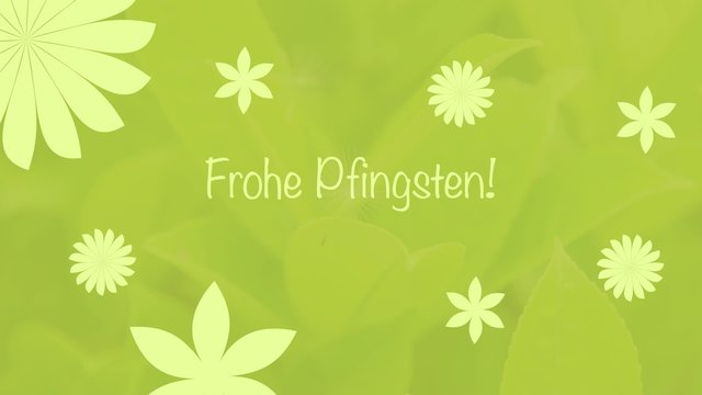 Frohe Pfingsten Schriftzug - einfarbig