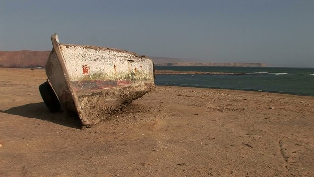 Old Boat in Desert, Peru