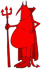 Devil holding a pitchfork