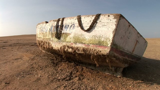 Old Boat in Desert, Peru