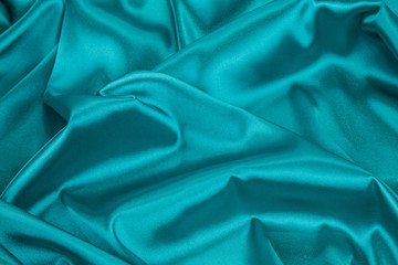 Blue silk drapery. 