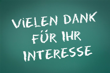 Obraz premium vielen Dank für Ihr Interesse