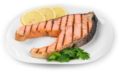 fresh salmon steak