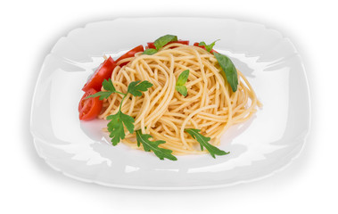 Tagliatelli pasta with tomatoes 