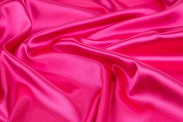 Pink silk drapery. 