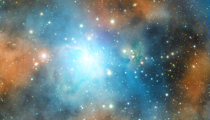 Obrazy na Szkle  Układ gwiezdny w głębokim wszechświecie.