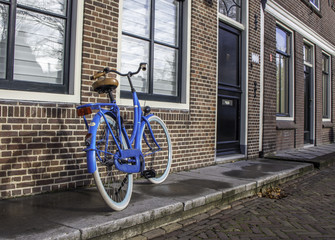 Netherlands, Edam, parked bike