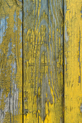 old wooden yellow wall