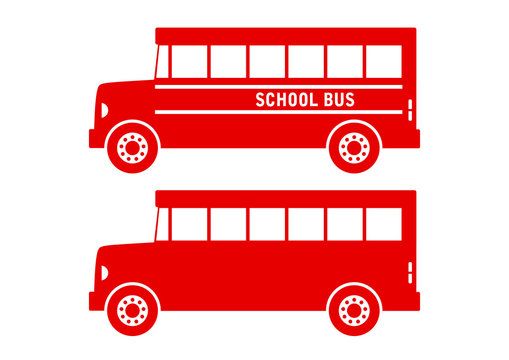 School bus vector icon on white background