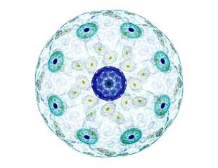 fractal radial pattern on the subject of science