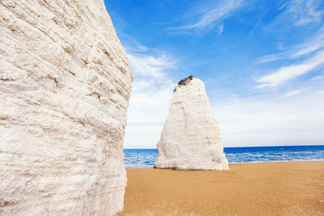 White rocks in Vieste, Italy