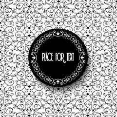 Seamless calligraphic ornament vector background