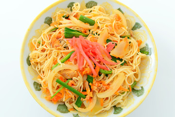 沖縄料理の素麺チャンプルー 