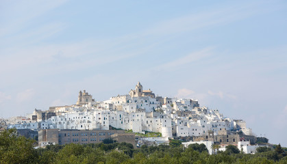 Fototapeta na wymiar View on the center of Ostuni, Puglia, Italy